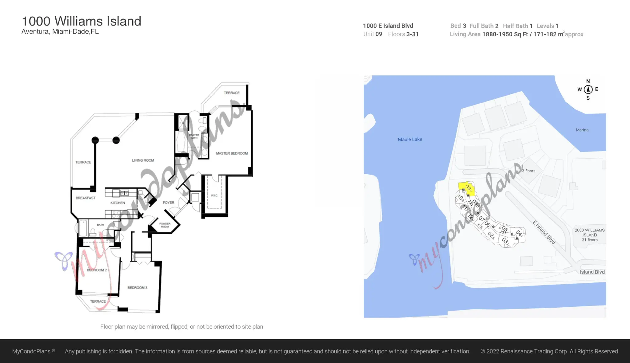 1000 Building sample floor plan